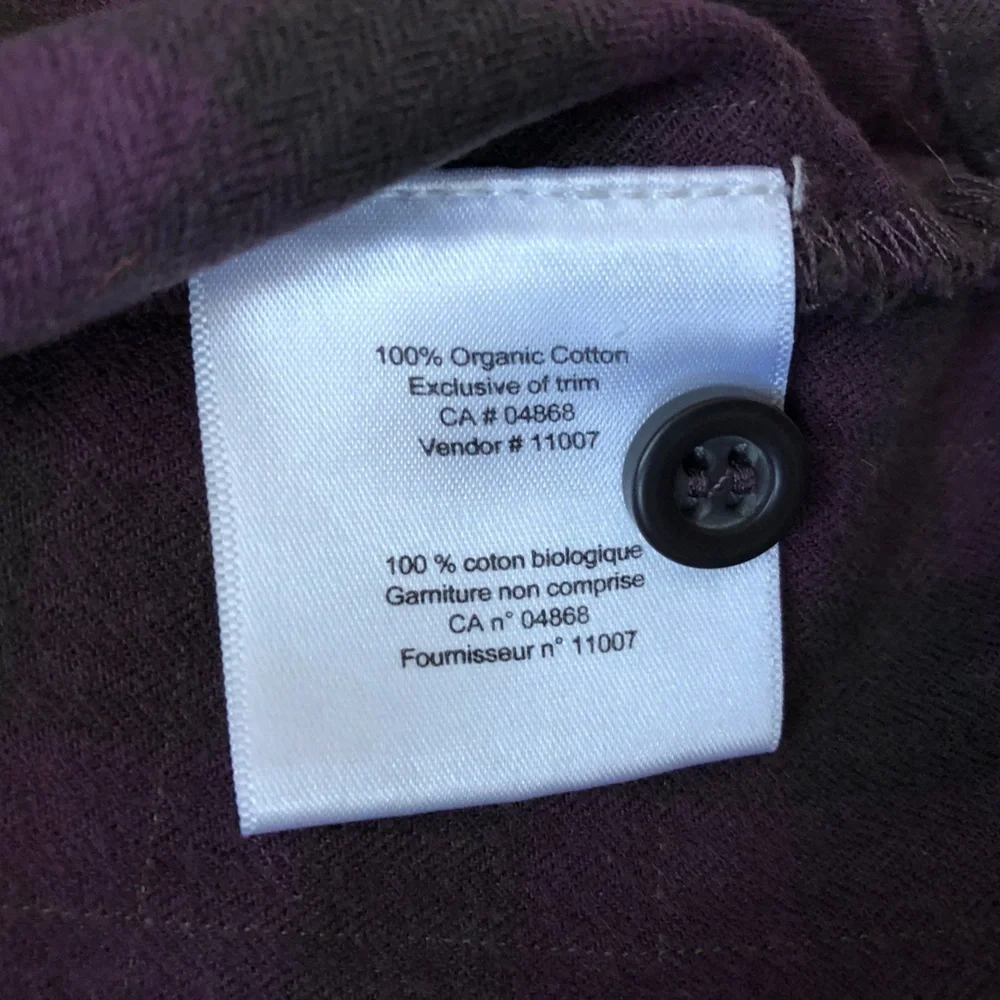 MEC Organic Cotton Flannel Button Down Shirt in Purple Women’s Size S - Picture 6 of 9